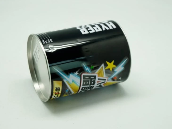 Cylinder Tin Can With Plug Lid